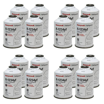 Honeywell R-1234yf Refrigerant – 16 Cans (8oz Each), Genuine – Made in USA
